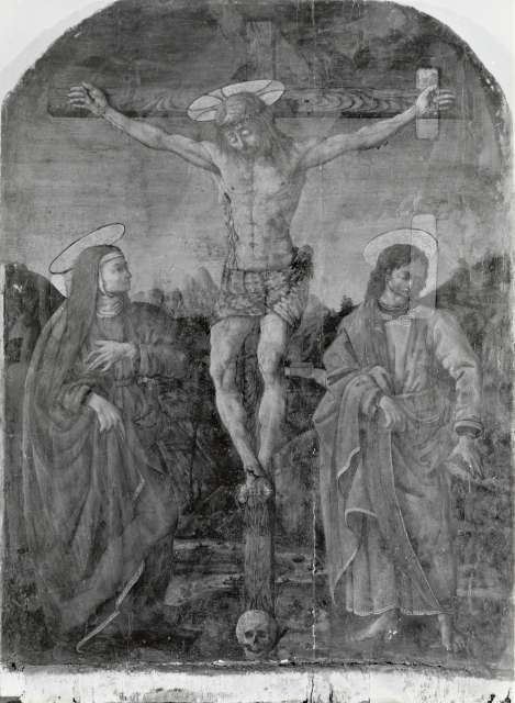 Wierzba, Adam — Anonimo fiorentino sec. XV - Crocifissione di Cristo con la Madonna e san Giovanni Evangelista — insieme